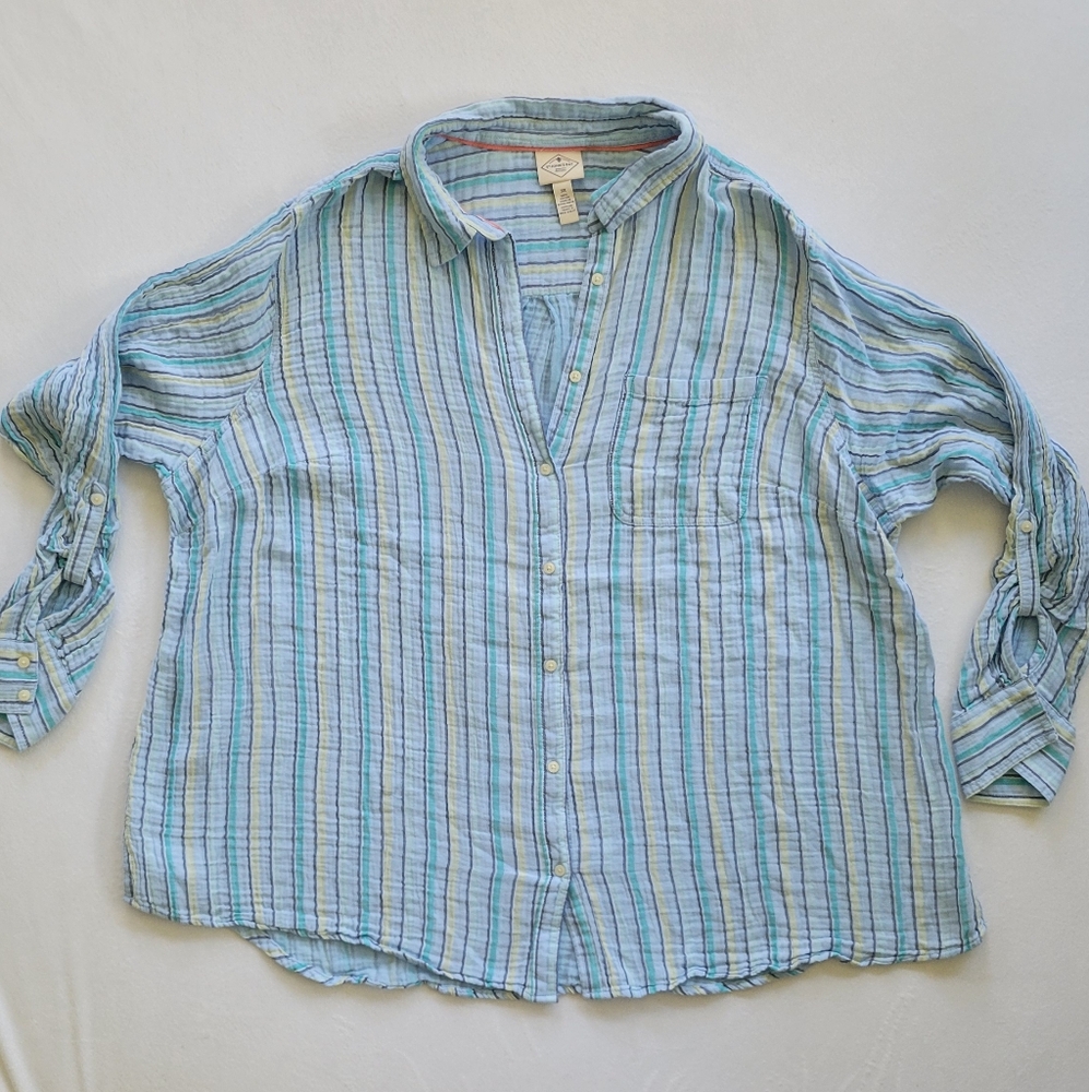 St. John's Bay Blue Striped Women's Top
23-15
